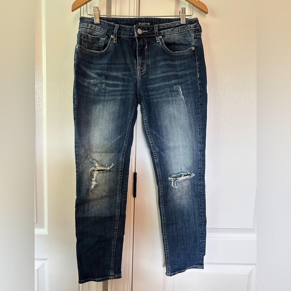 Vigoss Thompson Tomboy Crop Jeans, Classic Fit, Size 28